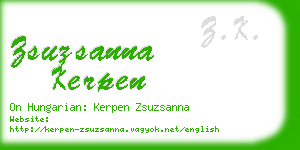 zsuzsanna kerpen business card